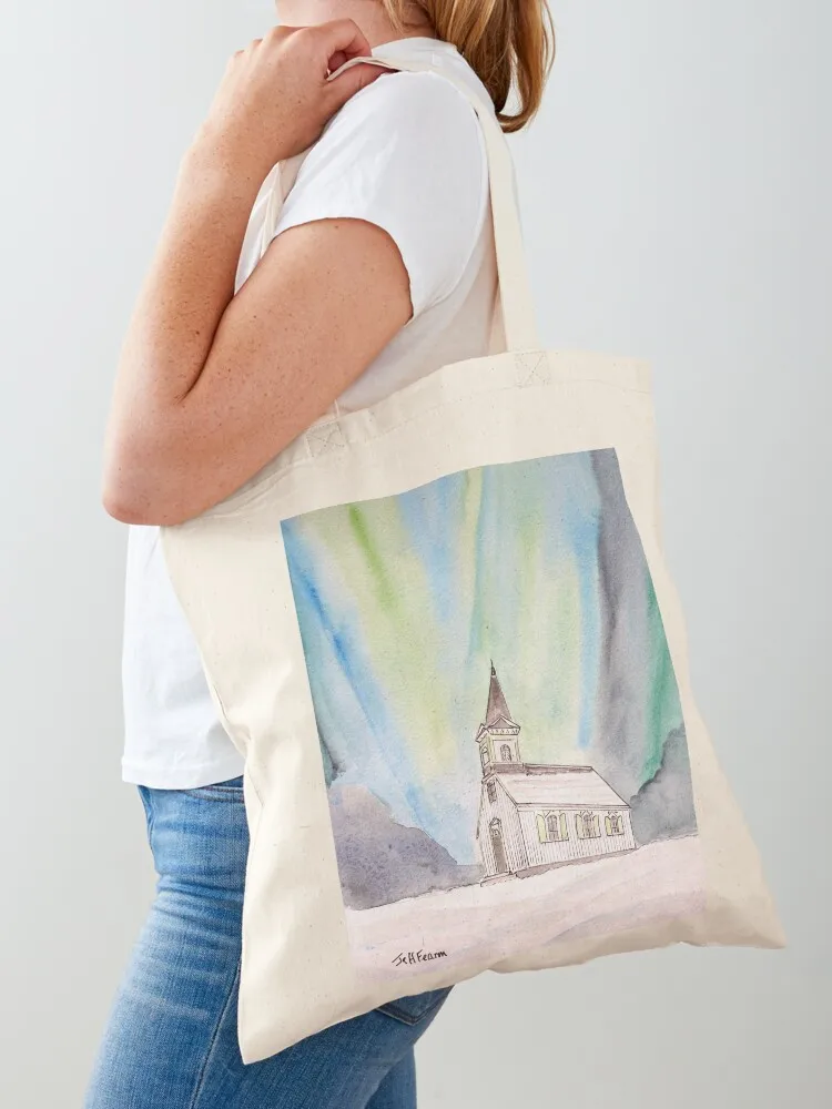 

Northern Lights Tote Bag shoping bag Shopper Canvas Big bag women