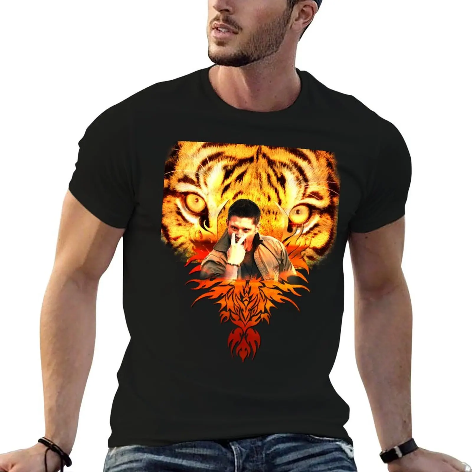 

Jensen's eye of the tiger T-Shirt cotton t shirt pack t shirt for man 100 percent cotton T-Shirt