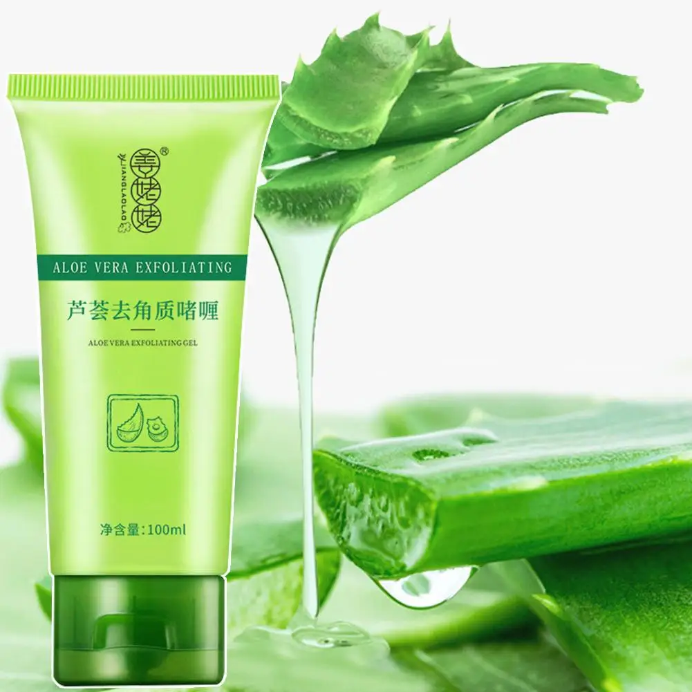 Peeling Aloe Vera Gel Tiefen reinigung Peeling Gesichts Peeling Schlamm reiben Körper Körper Gesicht sanfte Peeling Peeling Exfolia q7m0