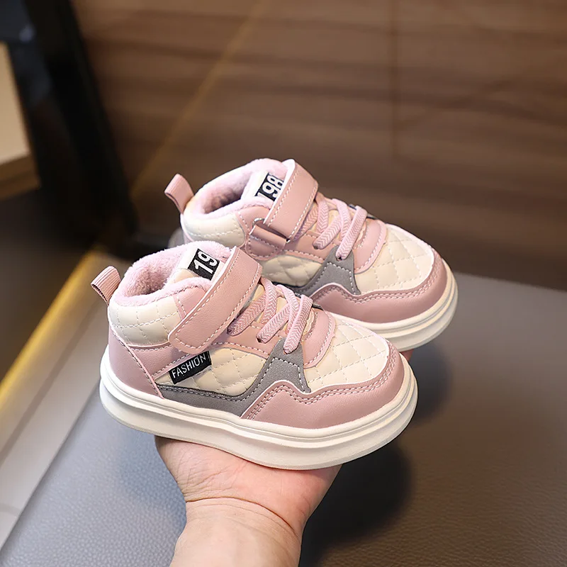 Детская зимняя теплая обувь для досок, обувь для малышей, детская модная уличная спортивная обувь для девочек и мальчиков, повседневные нескользящие кроссовки на мягкой подошве