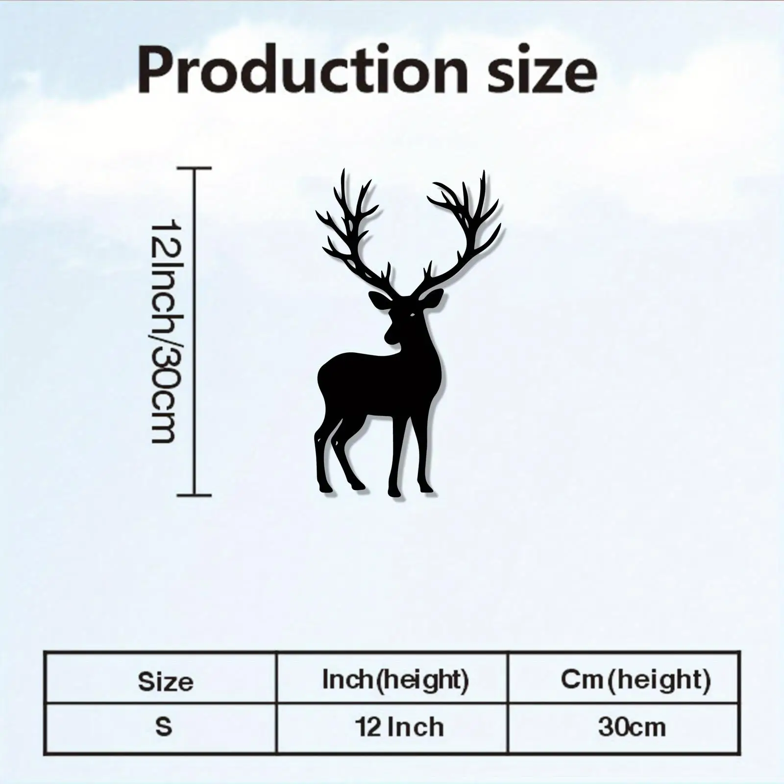 1pc Vintage Rust-Proof Iron Stag Metal Wall Art, Elegant Deer Silhouette for Christmas Home Office Decor, Nature Gift