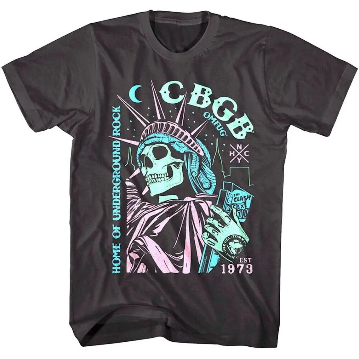 CBGB Home of Underground Rock Band Merch Neon New York Concert T-Shirt Gift Fans