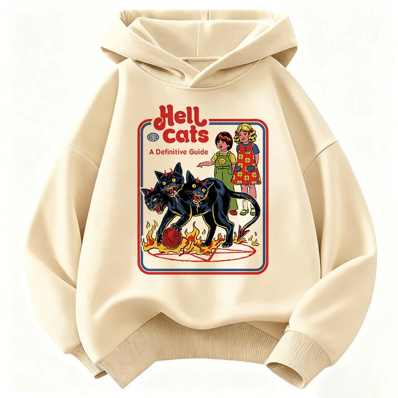 Frühlings-Hoodie mit Horror-Comic-Motiv, Kinder-Sweatshirt, Niedlicher Harajuku-Kapuzenpullover für Jungen und Mädchen, Lässige Hoodies