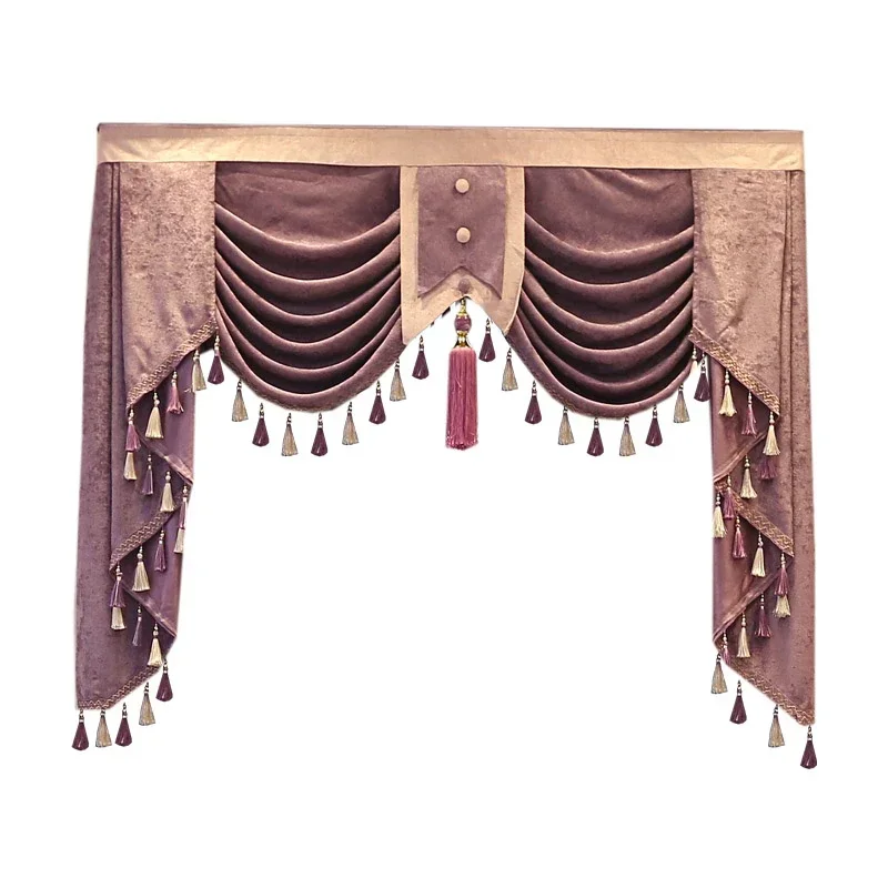 

Luxurious Custom Valances Window Curtains Valance for Living Dining Room Bedroom Study Villa Hotel Apartment Elegant Room Home