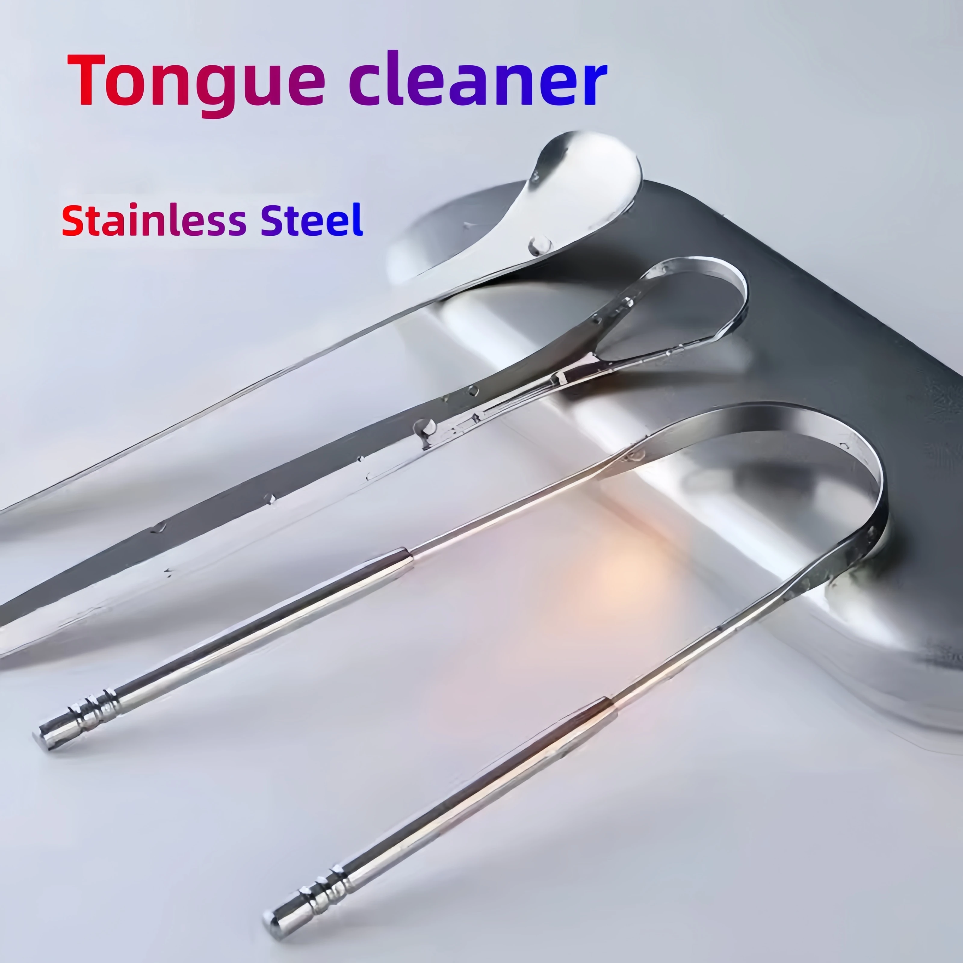 Tongue Scraper with Iron Box Set,U-Shaped Stainless Steel Tongue Scraper,Reduces Bad Breath, Stainless Steel Tongue Cleaner Suit
