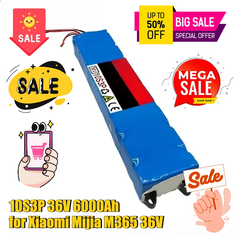 

10S3P 36V 6000Ah for Xiaomi Mijia M365 Electric Scooter BMS Battery Pack