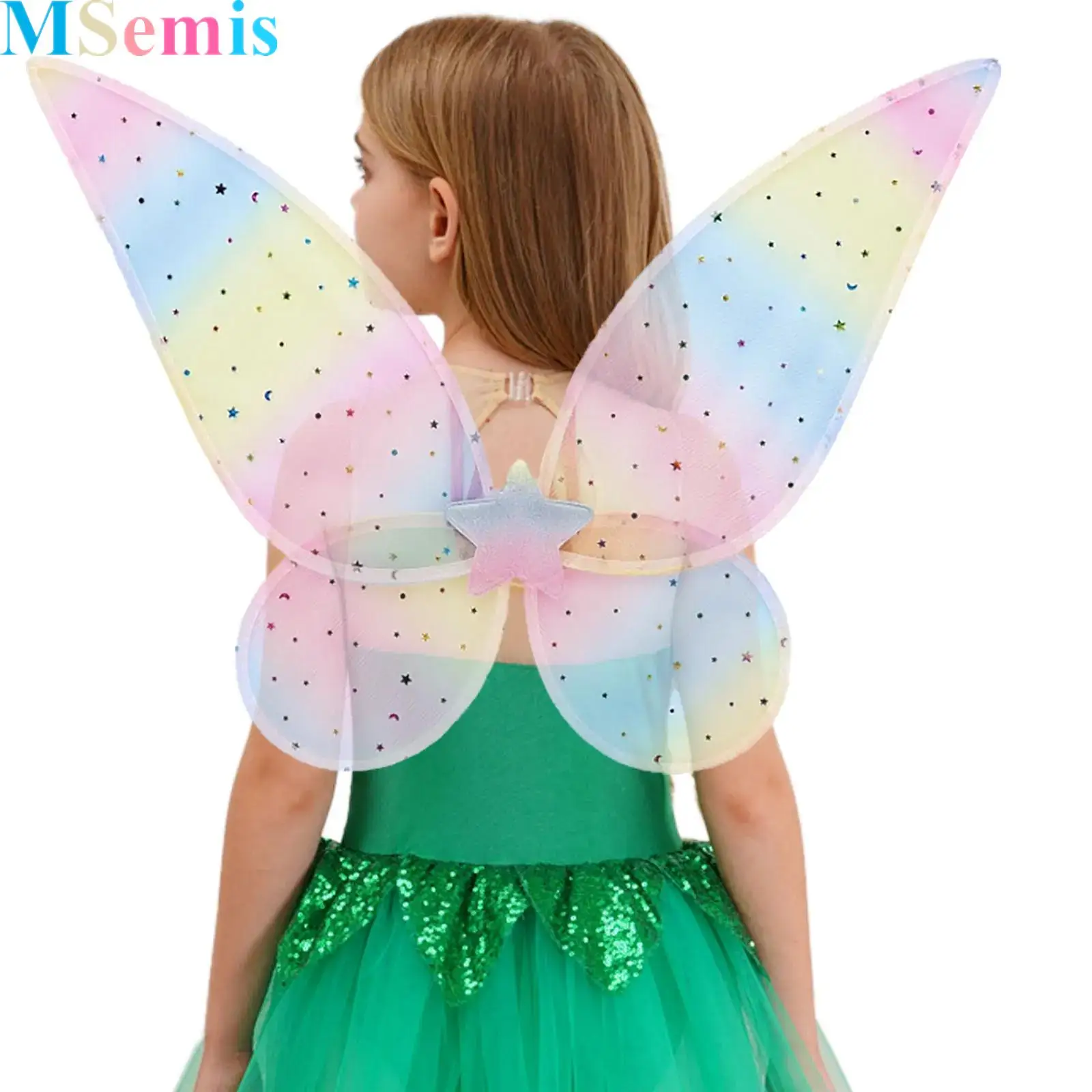 

Fairy Butterfly Wings Angel Wings with Elastic Straps Fairy Halloween Party Dress Up Costume Accessories
