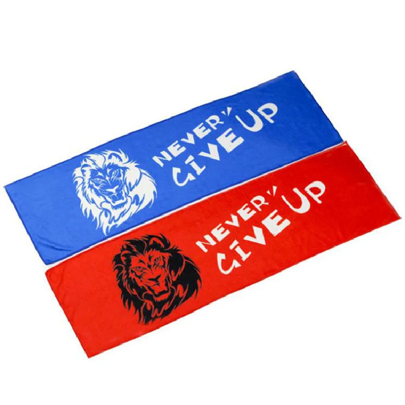 30*100CM Lion Movement Microfiber Towel Yoga Sports Towels Quick-Drying Printed Gym Towels Sports Supplies