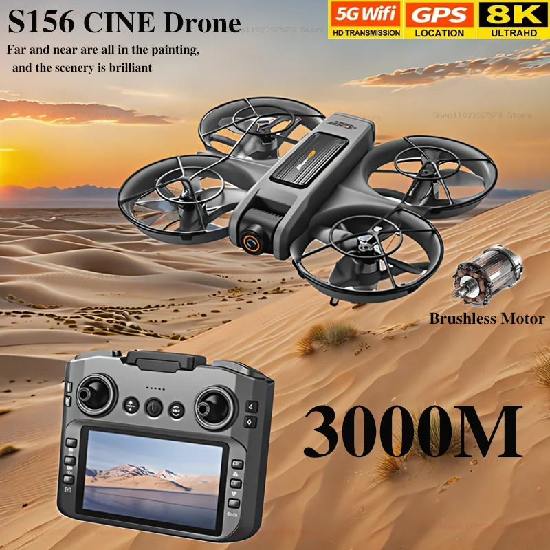 NEW Drones S156 GPS 8K Professional HD 360° Dual Cameras 5G WIFI Brushless Motors Obstacle Avoidance FPV Foldable Quadcopter Toy