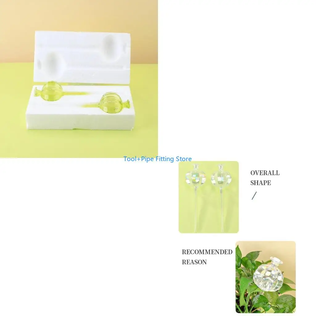 F92B Plant Watering Globes Pomegranates Glass Water Bulbs for Indoor Plant Vacation Watering System Self-Watering Stake