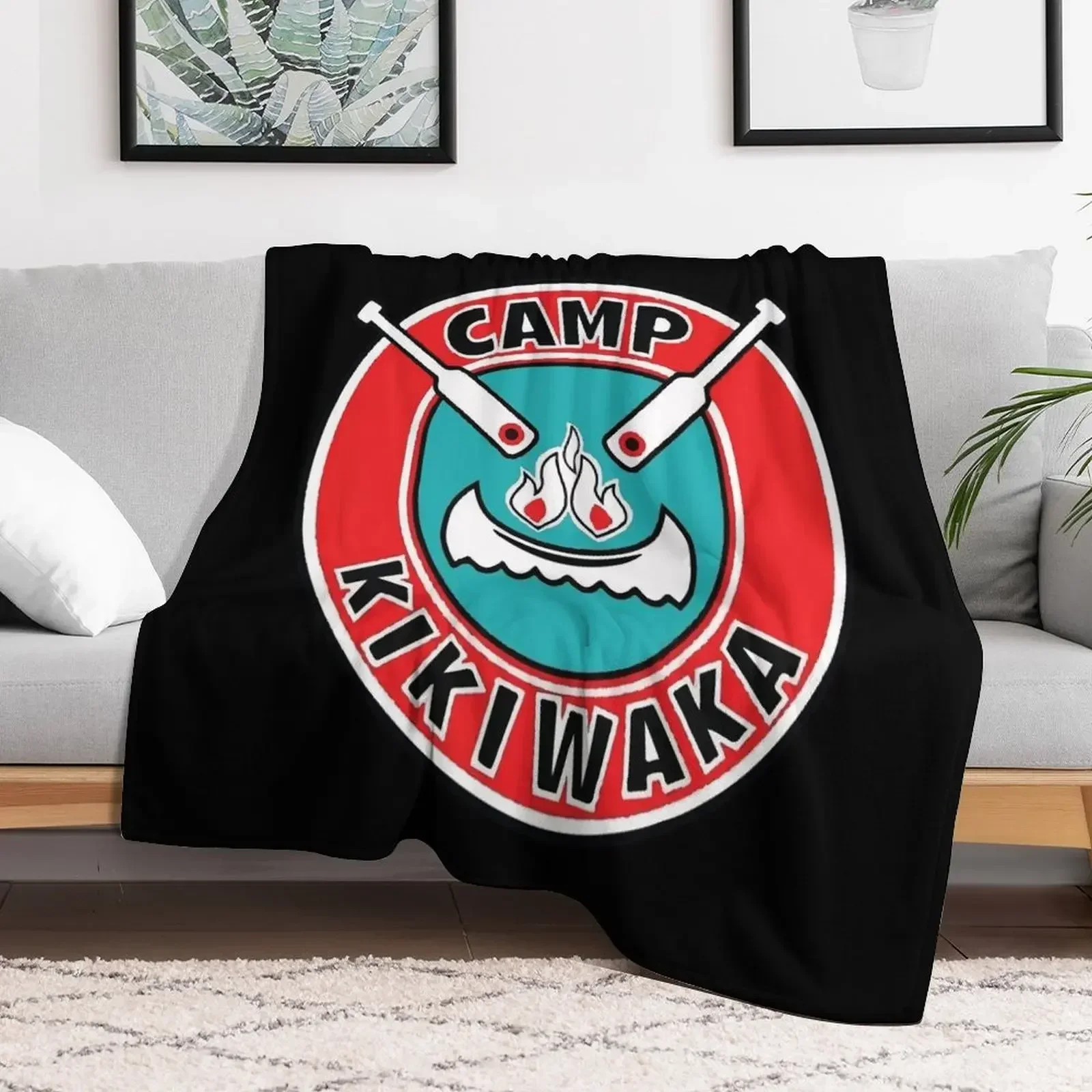 Camp Kikiwaka Throw Blanket Moving Retros Single Blankets