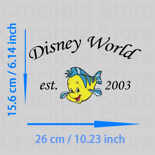 Disney World The Little Mermaid Clothing thermoadhesive patches self-adhesive Thermo-stickers iron on transfer