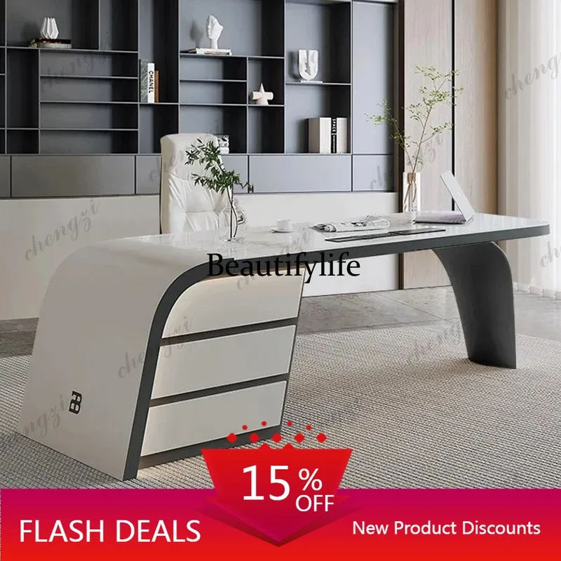A139  Upgrade Reception Office Table Aesthetic Luxury Standing Computer Office Desk Specialty Commercial Mesa De Escritorio Furn