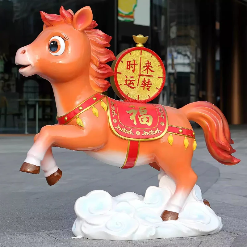 FRP decoration Spring Festival mascot shopping mall store New Year ornament