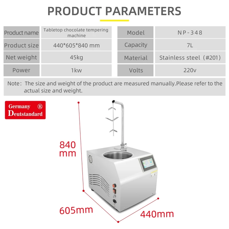 Automatic Chocolate Machinery Small Chocolate Tempering Machine for Sale Chocolate Dispenser with Customized Voltage