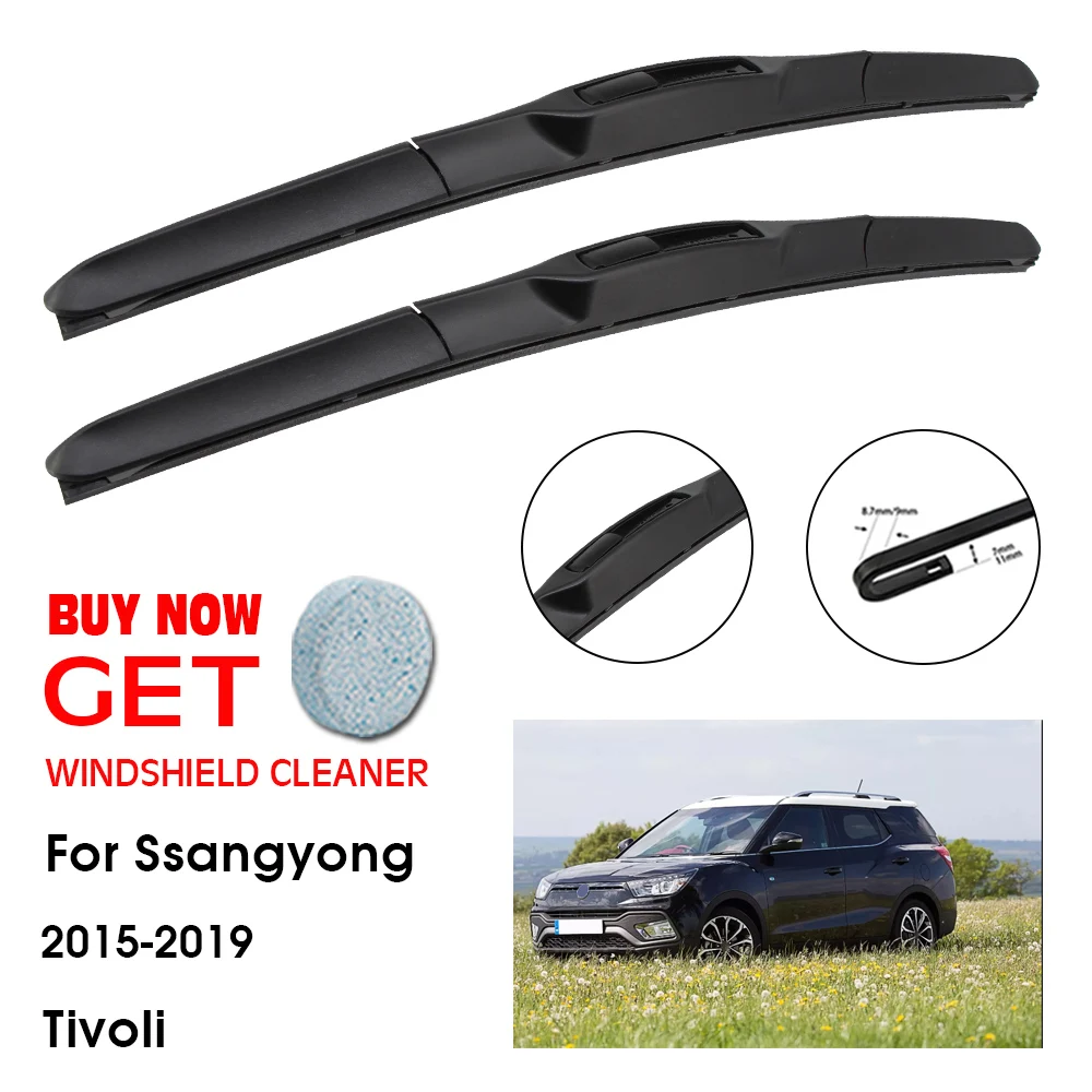 

Car Wiper Blade For Ssangyong Tivoli 24"+16" 2015-2019 Front Window Washer Windscreen Windshield Wipers Blades Accessories