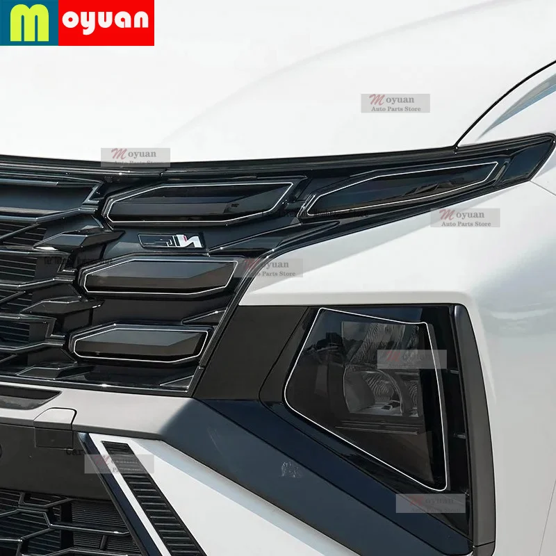 2025-2026 For Hyundai Tucson Car Headlight Protective Car Film Headlamp Transparent Black TPU Exterior Sticker Car Accessories