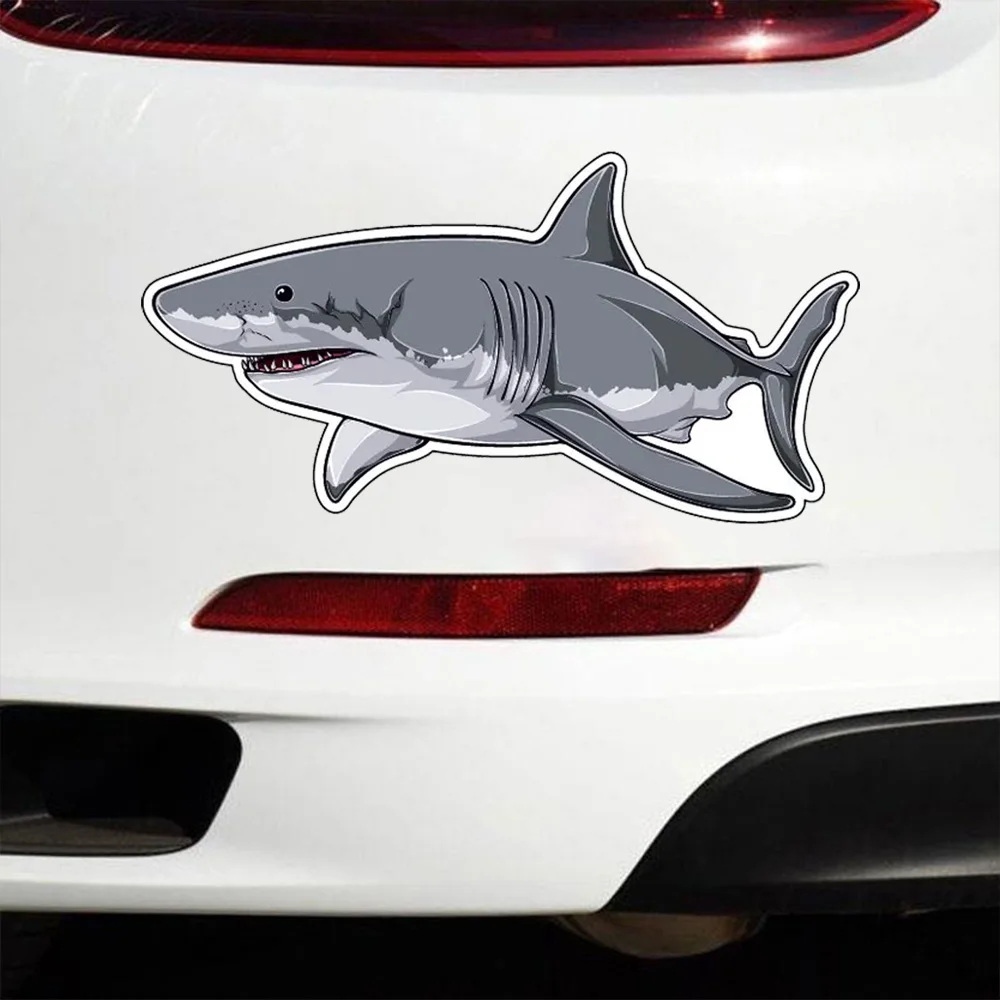 

Hаклейка на авто Акула Shark Waterproof Vinyl Car Sticker for Bumper, Window, Truck, Laptop, Durable Decal