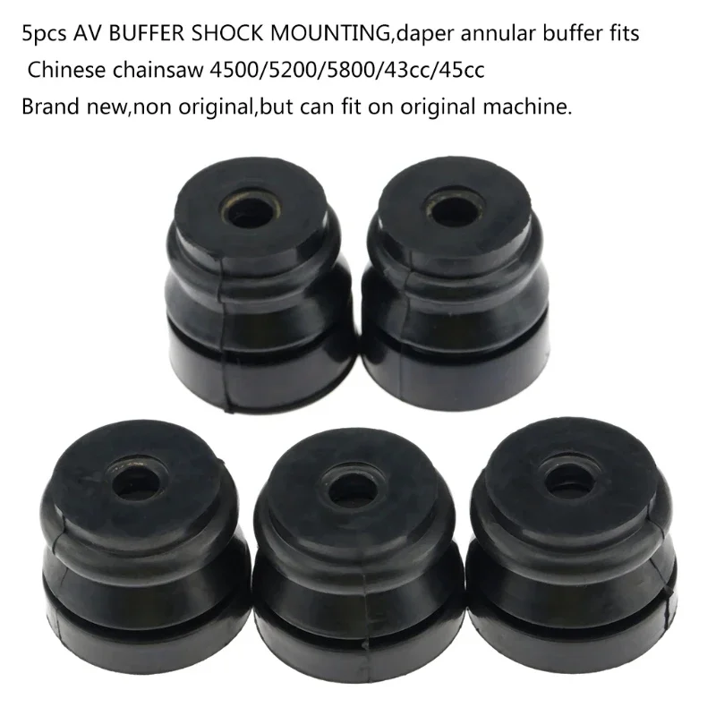 5 Pieces Chainsaw Spare Accessories Annular Buffer BUFFER SHOCK MOUNTING for Chinese Chainsaw 5800/4500