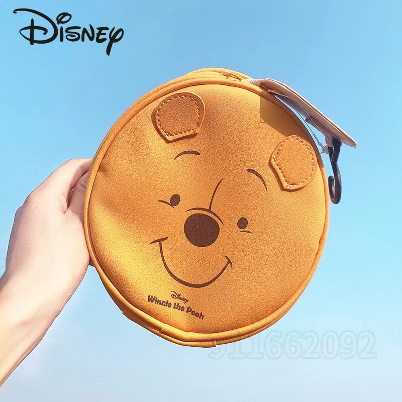 Disney Winnie Bear New Makeup Bag Mini Portable Travel Makeup Bag Large Capacity Cartoon Cute Hook Wash Bag Fashion Storage Bag