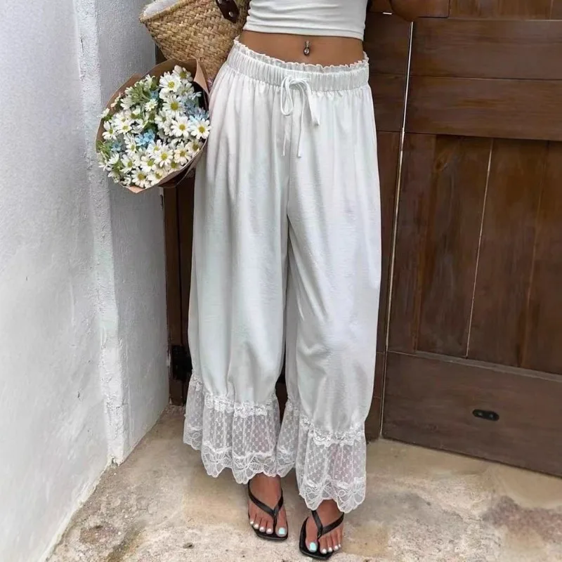 

Casual Commuter 2025 Temperament Lace Trousers