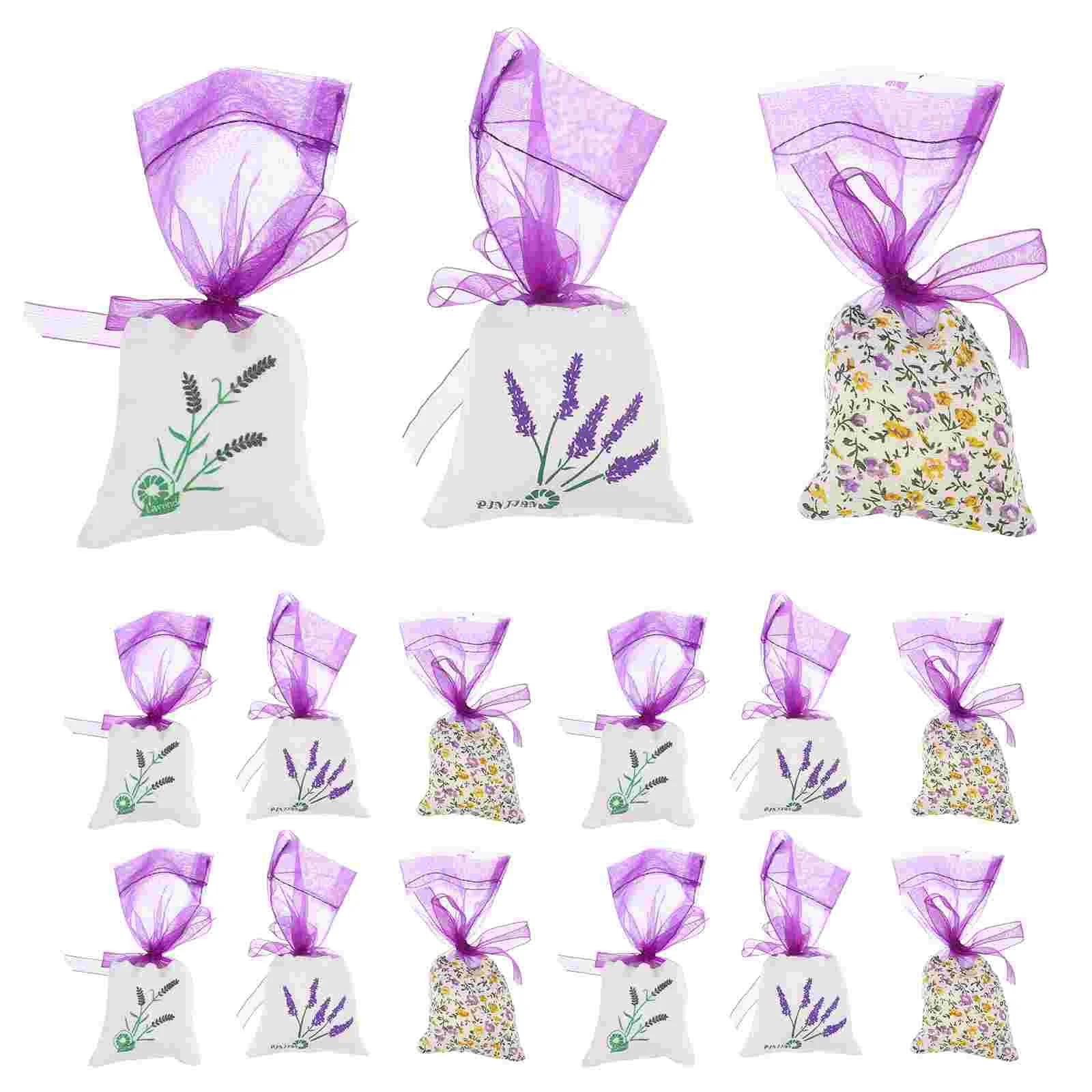 15pcs Empty Cotton Lavender Sachet Refillable Fragrance Flower Pouch Portable Scented Pouch sachet empty bags