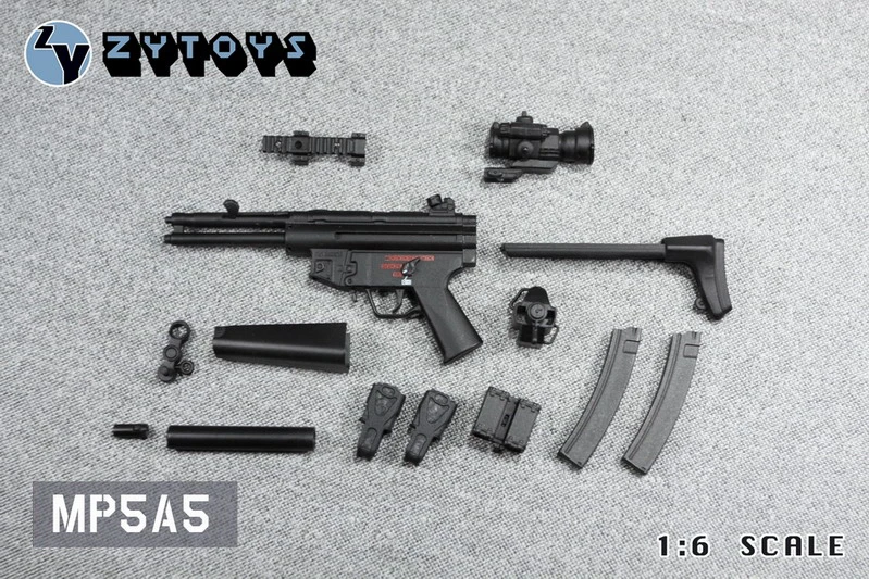 Zytoys MP5-Maschinenpistole im Maßstab 1: 6 Modell 6 zy8042 für 12-Zoll-Actionfigur Soldat Militär waffen auf Lager