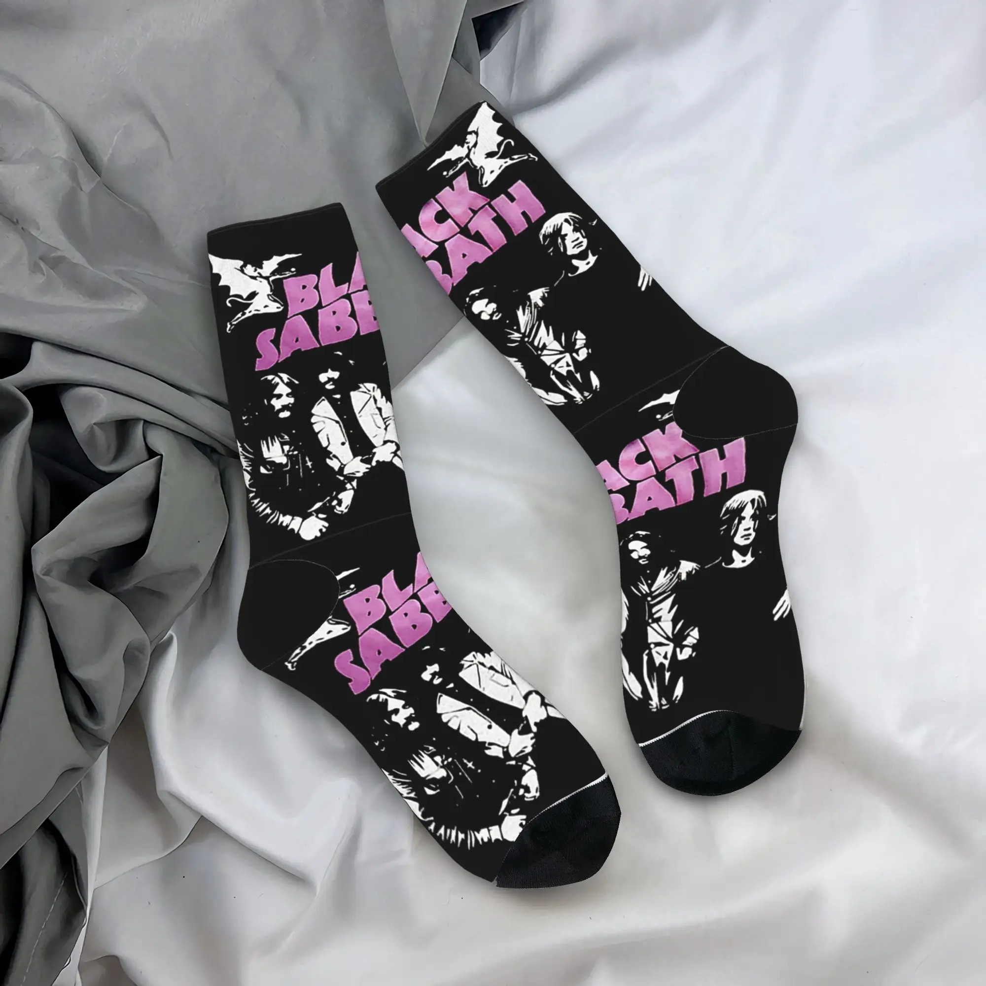Black Sabbaths Stockings Men album Socks Medium Soft Fashion Socks Autumn Running Non Slip Graphic Socks Birthday Gift
