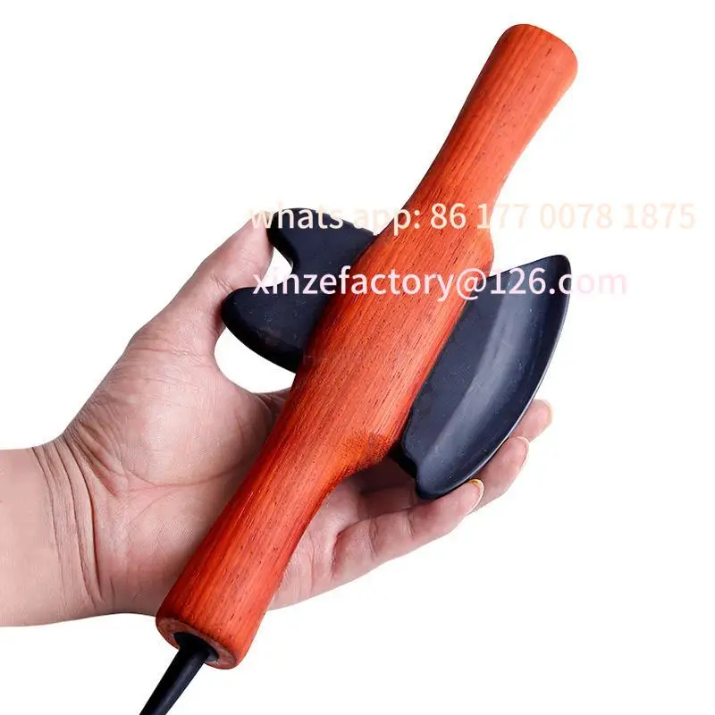 Customizable Scraping Knife Electric Heating Scraper Double Handle Warm Moxibustion Instrument for Spine Multifunction