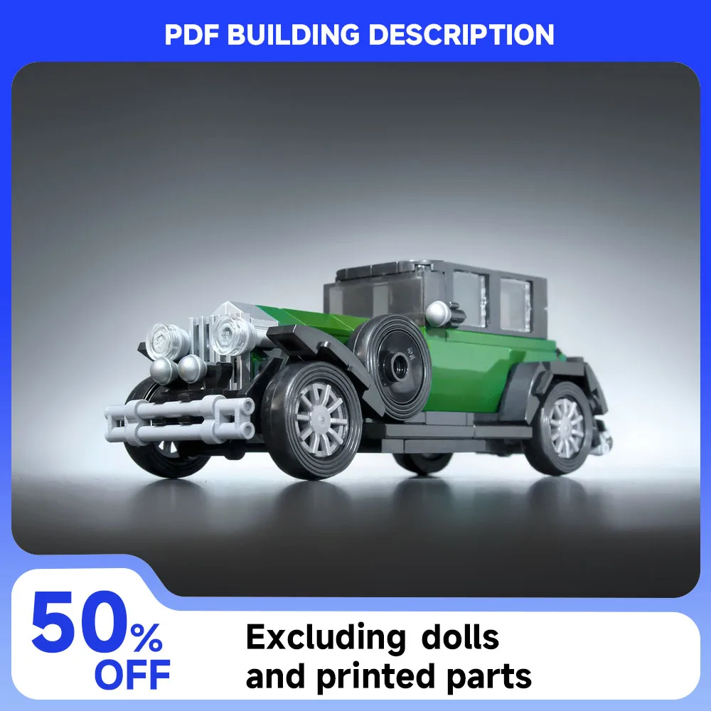 205-teiliges MOC Speed-Set ​ ​ Klassische Retro-Auto-Modellbausätze: Modulare Technologie-Geschenksets für den Feiertagsbau – Kinderspielzeug-Set
