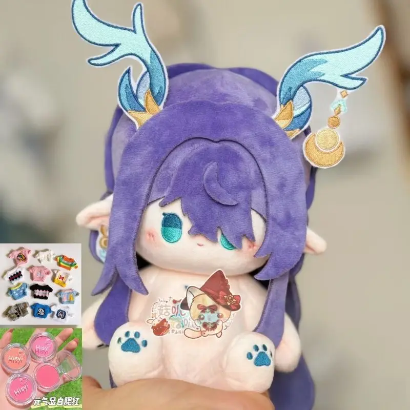Stuffed Animals 20cm Genshin Impact Navia Attribute Cotton Doll Toy Fanmade Merch Plush Pendant Children Adults Collectible Gift