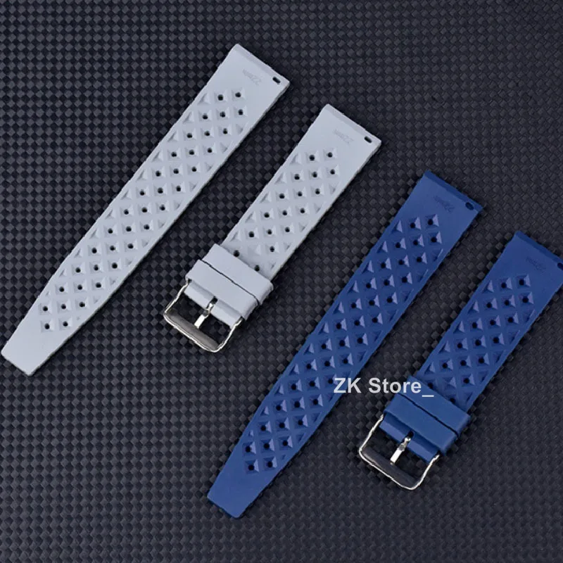 Tropical Silicone Watch Straps 18mm 20mm 22mm Quick Release Watchband for Omega Bracelet Belt Breathable Waterproof Rubber Bands