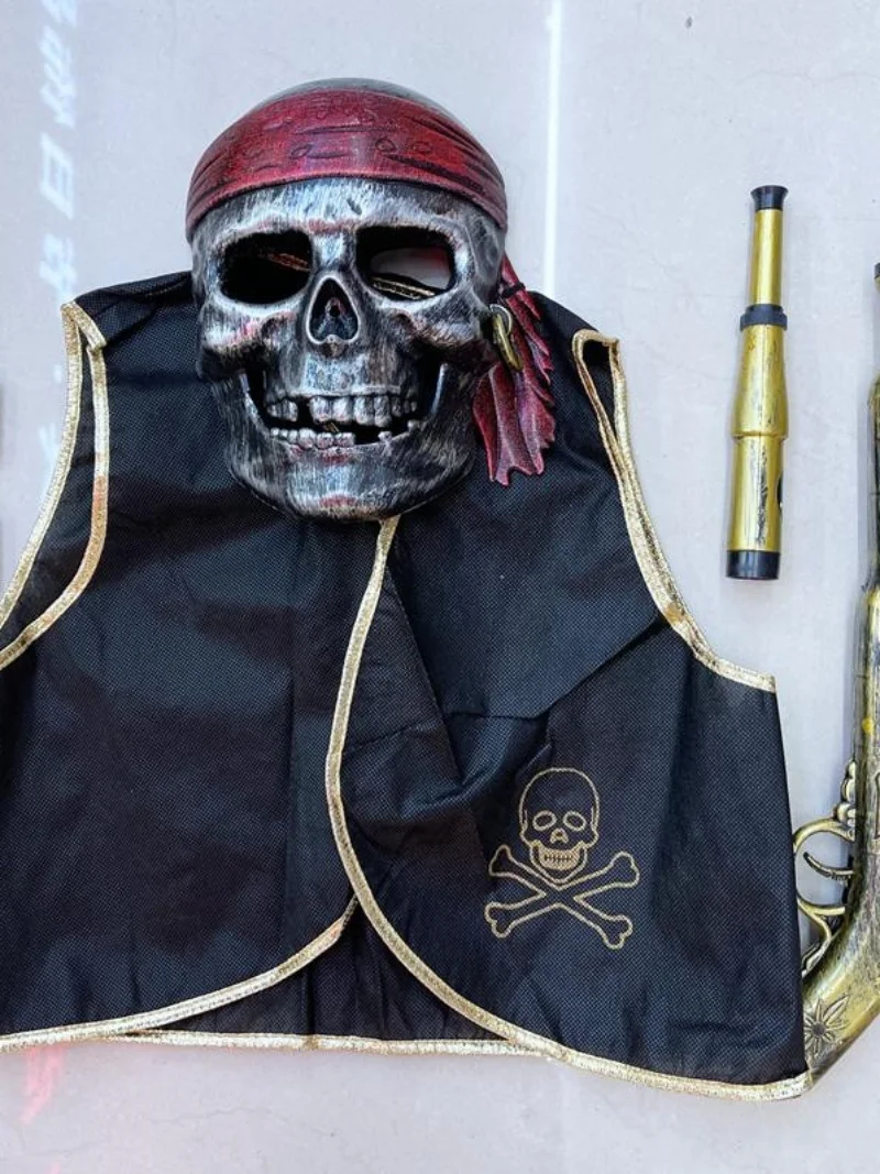 2022 Halloween Par Performance Requisiten Piratenkostüm Fünfteiliges Set Maske Teleskop Cass Neues Bühnenkostüm Damen Faion