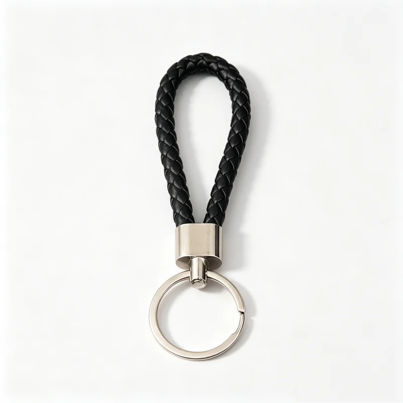 Premium PU Leather Braided Wristlet Keychain: The Perfect Accessory for Men and Women!