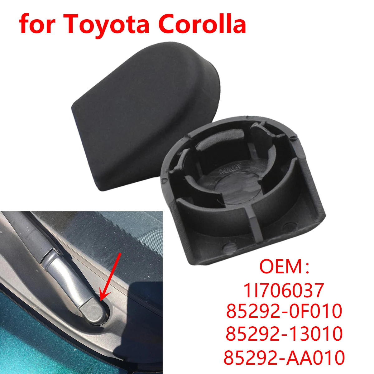 2/4Pcs Front Windscreen Wiper Arm Nut Cap Bolt Cover 852920F010 8529213010 for Toyota Yaris Corolla Verso Auris Car Accessories