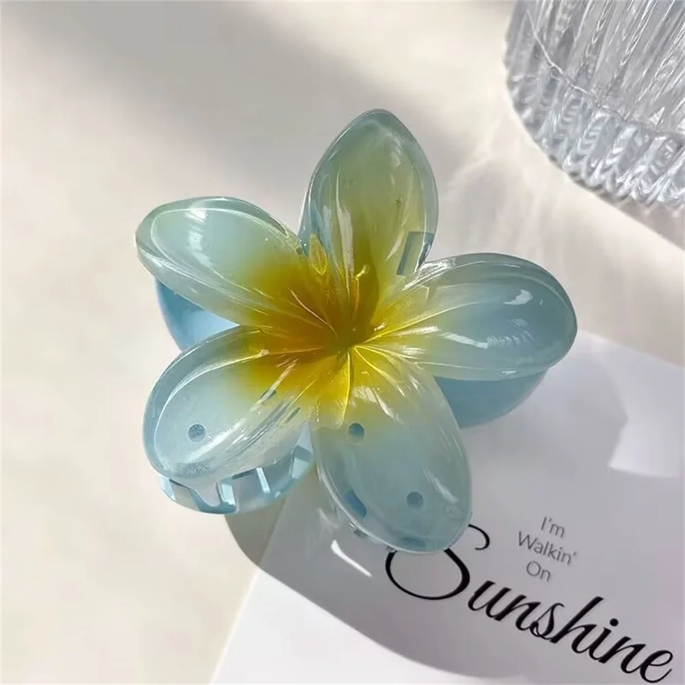 Flower Hair Clip Solid-color Plastic Hair Claws Small Clip Headwear Girl Women Hollowed Out Simple Hair Clip Hair Accessories