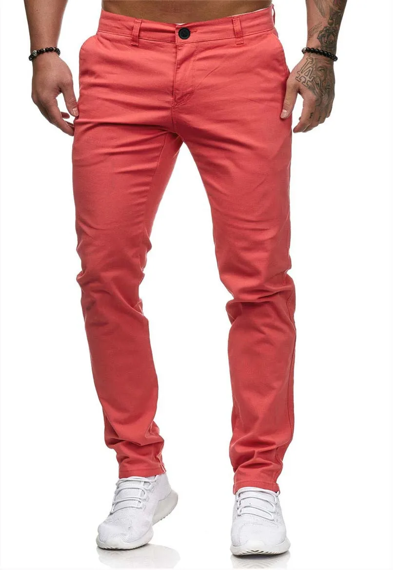 

Men Casual Pants Patchwork Pencil Pants Ankle Length Pant Spliced Skinny Zipper Fly Casual Pockets Mid Waist Solid 2025 Summer