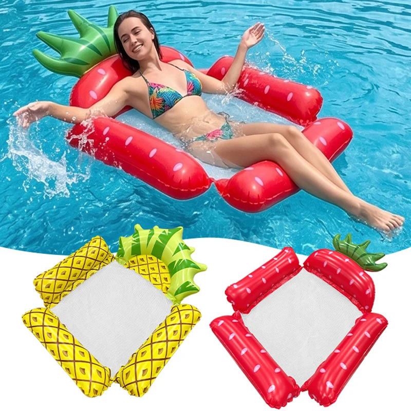 

Foldable Fruits Floating Water Hammock Lounger Water Toys Inflatable Floating Bed Chair Summer Swimming Pool Water Hammock Bed