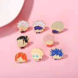 Jujutsu Kaisen Chibi Enamel Pins Gojo Satoru Itadori Yuji Custom Brooches Lapel Badges Cartoon Funny Jewelry Gift for Friends