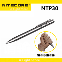 NITECORE NTP30 Titanium Bolt Action Tactical Pen Portable Self-defens Tool Glass Breaker Daily Writing Pen