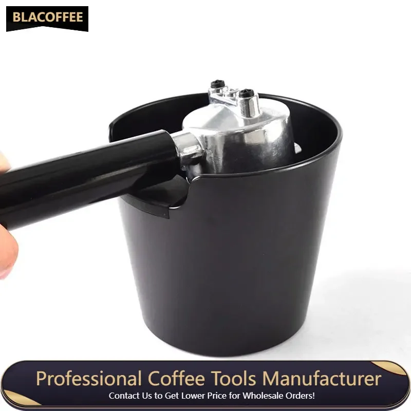 

Coffee Powder Residue Box Espresso Waste Bin Black Deep Bowl Detachable Knock Bar Coffee Grounds Container Grind Trash Bin