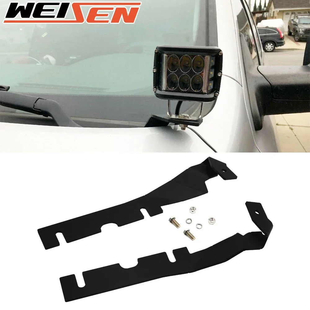 For 2009-2018 DODGE RAM 1500 2500 3500 Hood Hinge LED Bracket Mount Fit Auxiliary Offroad LED Pod Light Work Light Accessories