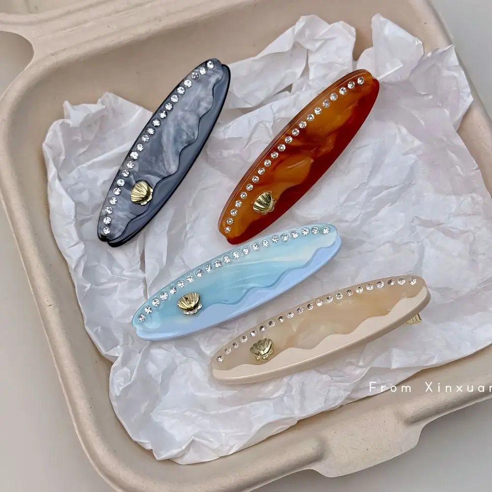 Neue Essigsäure Haar Klaue Clips Strass Haar Styling Entenschnabel Clip Seite Clips Frauen