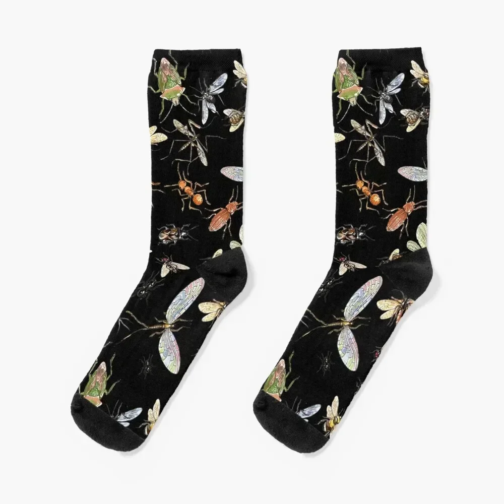 Creepy crawlies: Dark Socks FASHION Antiskid soccer warm winter cycling Designer Man Socks Women's