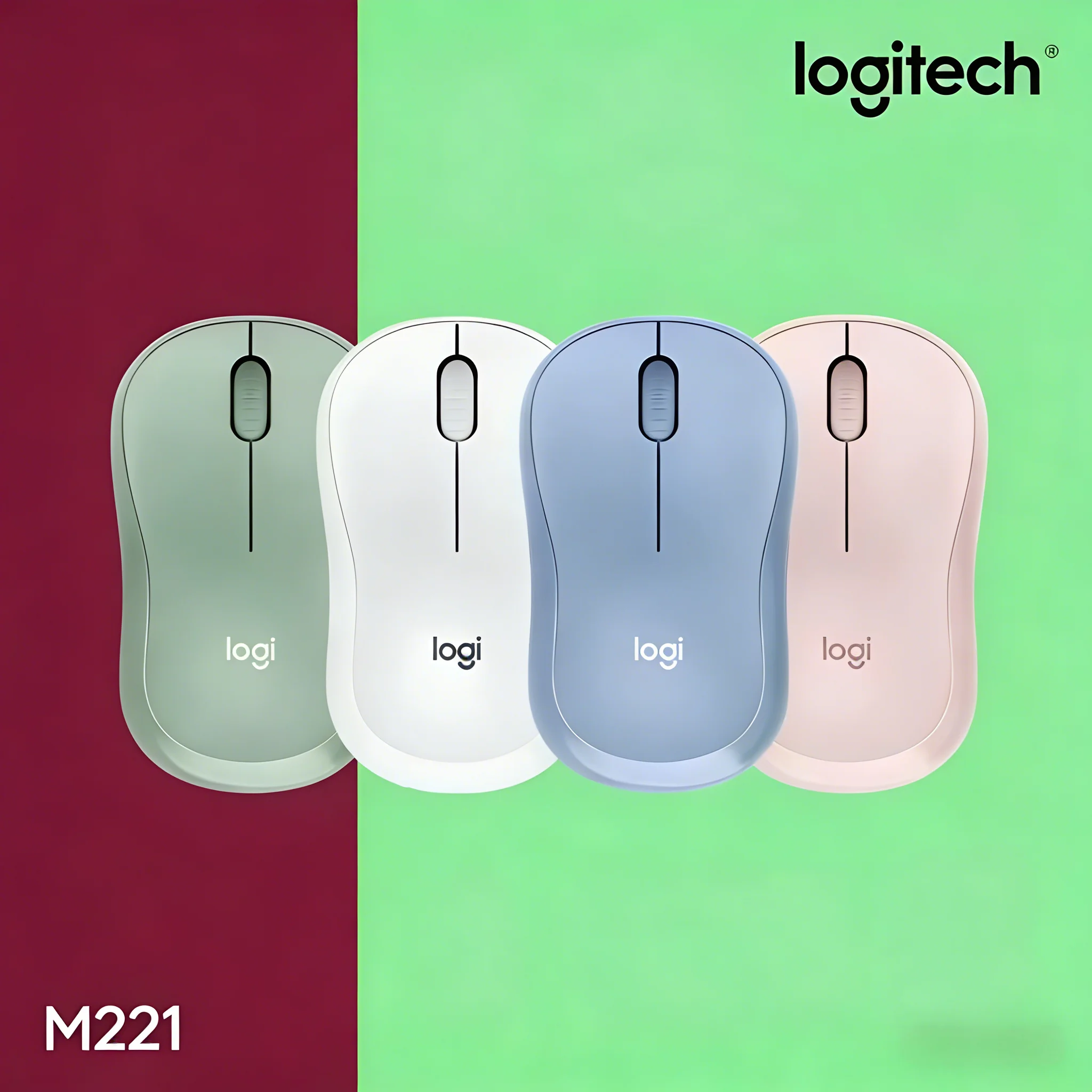 

Logitech M221 Wireless Peripheral, USB, Works for All Laptops & Desktops, Silent Compact