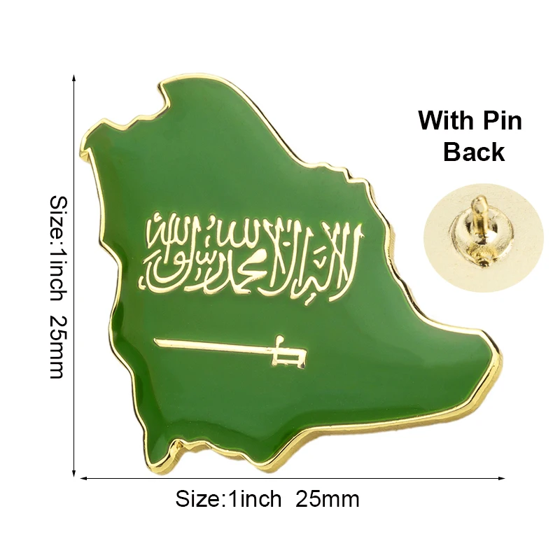 サウジアラビア国旗バッジ国旗ラップルピンバッジ国旗ブローチ