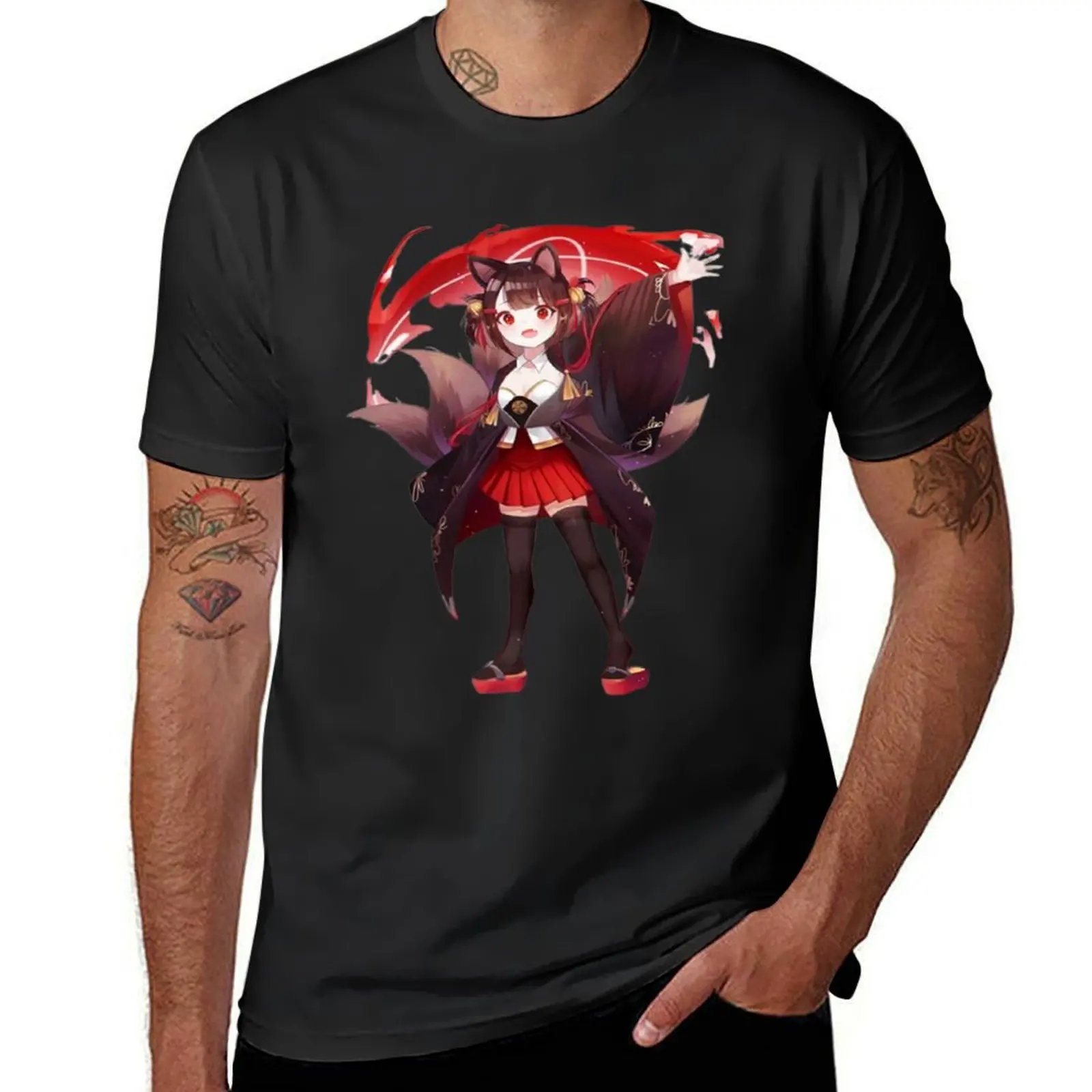 Azur Lane Akagi T-Shirt anime quick-drying plus size tops shirts graphic tees T-shirts for men cotton