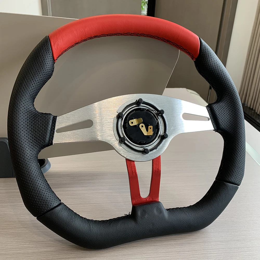 TIYPEOR leather steering wheel mo-mo style 350mm 14-inch drift steering wheel