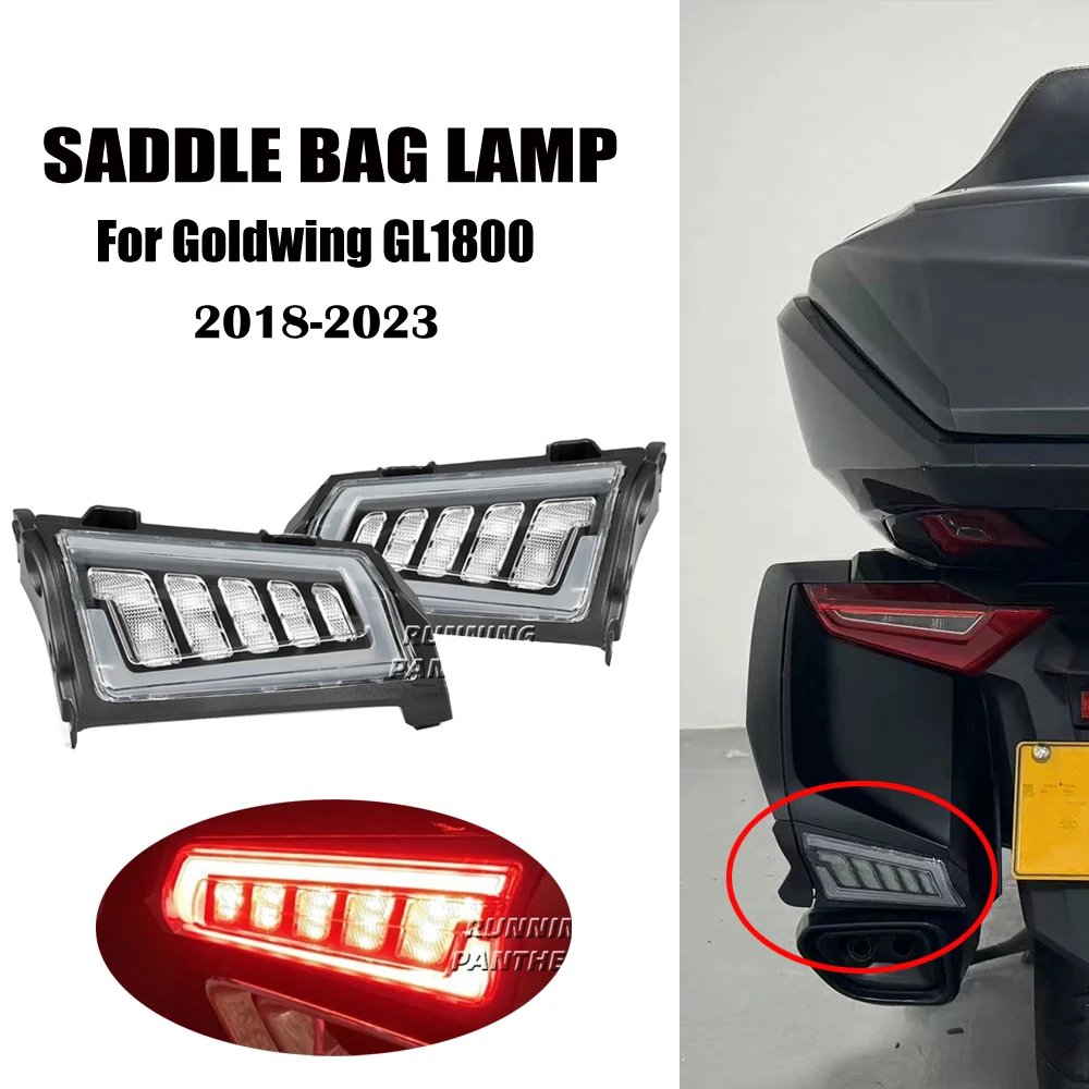 

For Honda Goldwing Gold Wing GL1800 Tour 2018-2023 2022 2021 Motorcycle Rear Saddlebag Saddle Bag Turn Signal LED Lights Lamp