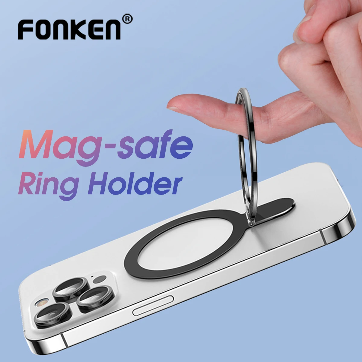 Rotatable Magnetic Phone Ring Holder for iPhone 14 13 12 Promax for MagSafe Accessories Finger Ring Grip Stand For Magnet Case